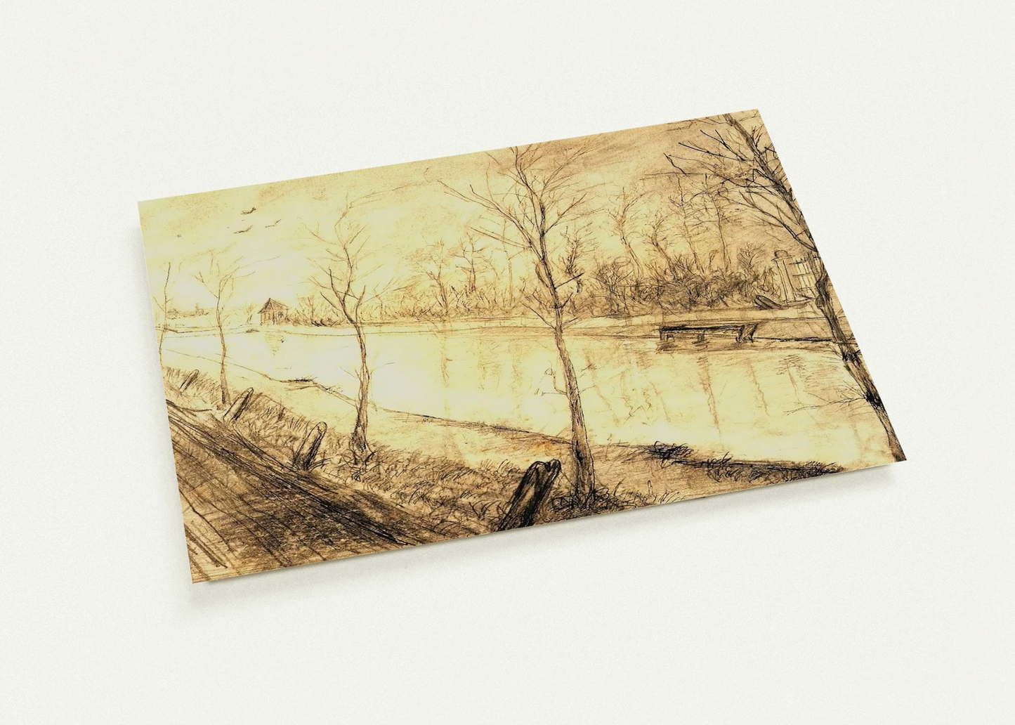 Canal By Vincent van Gogh Pack of 10 Post Cards | Vincent van Gogh Post Cards | A6 (10.5 x 14.8 cm) - 4.1 x 5.8 inches
