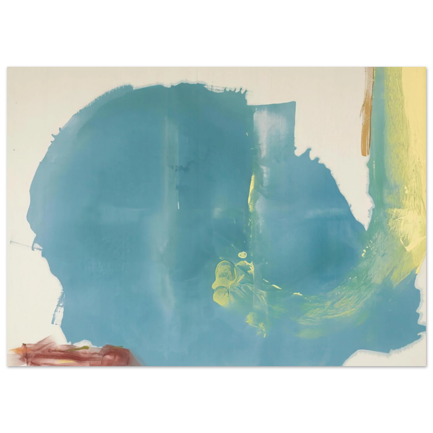 Helen Frankenthaler - Where Necessary - 1977 Wall art - 20x25 cm / 8x10 inches - Premium Wooden Framed Poster With Fine Art Paper - Wood frame