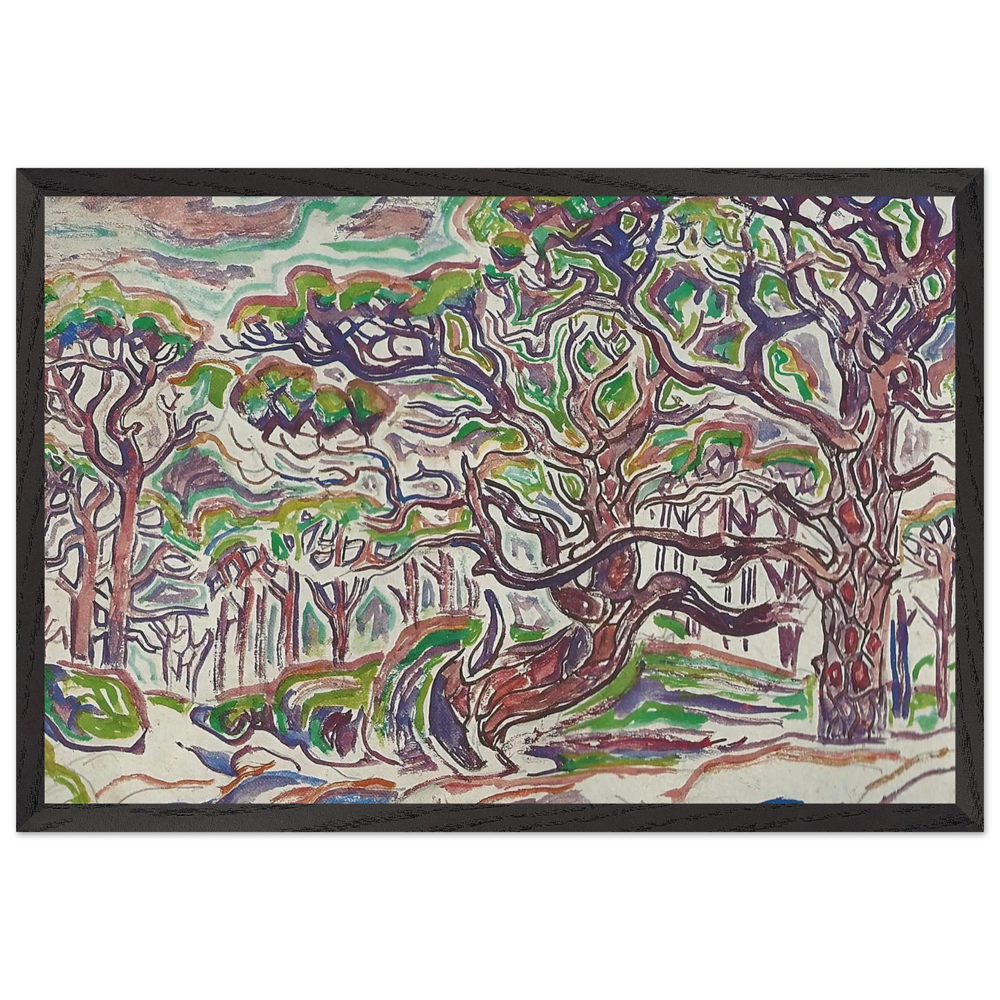 Walter Inglis Anderson - Walter Anderson Wall art - 40x50 cm / 16x20 Inches - Premium Wooden Framed Poster With Fine Art Paper - Black frame