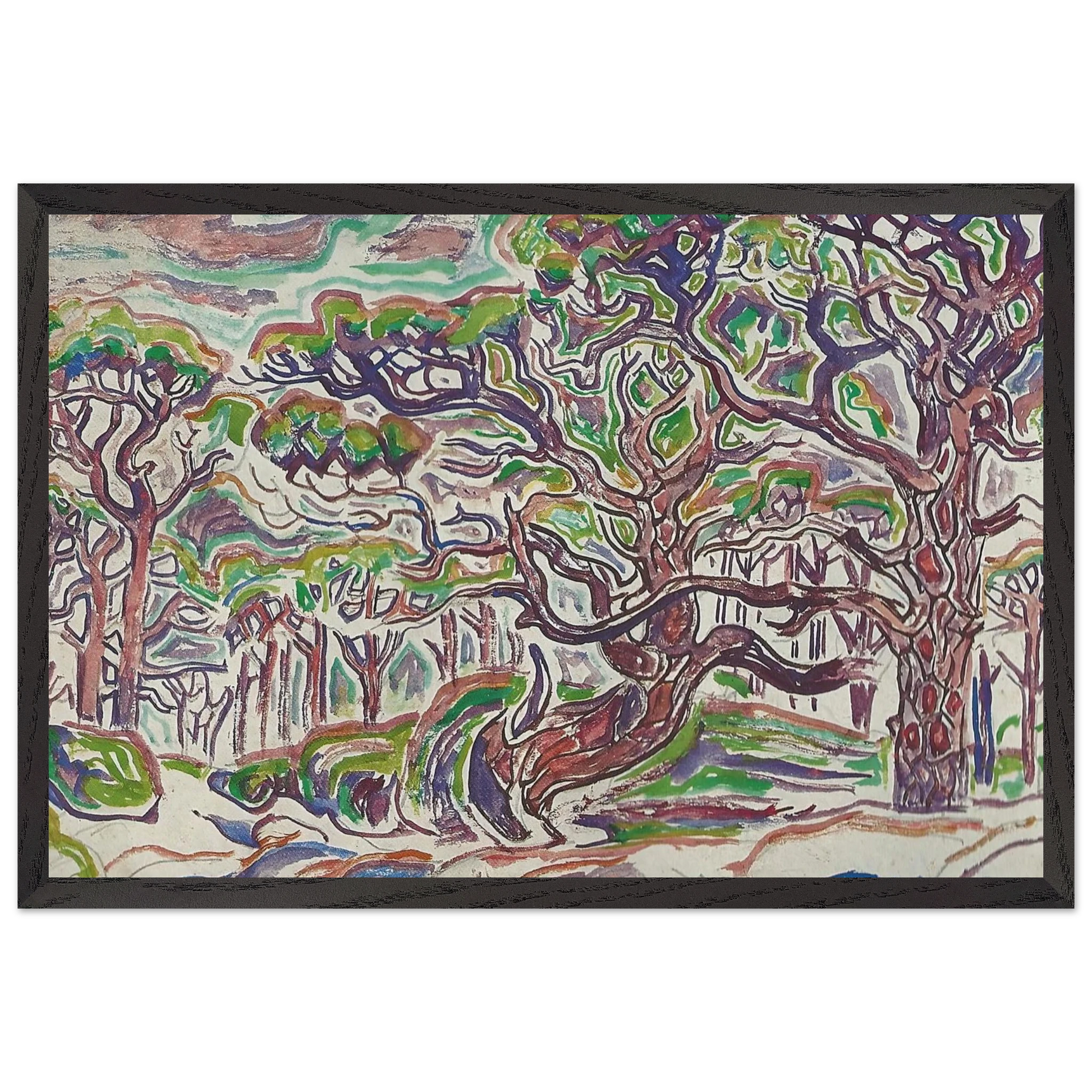 Walter Inglis Anderson - Walter Anderson Wall art - 40x50 cm / 16x20 Inches - Premium Wooden Framed Poster With Fine Art Paper - Black frame