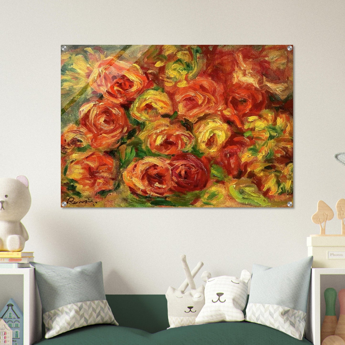 Armful of Roses - Pierre-Auguste Renoir Acrylic Print - 70x100 cm / 28x40″ inches