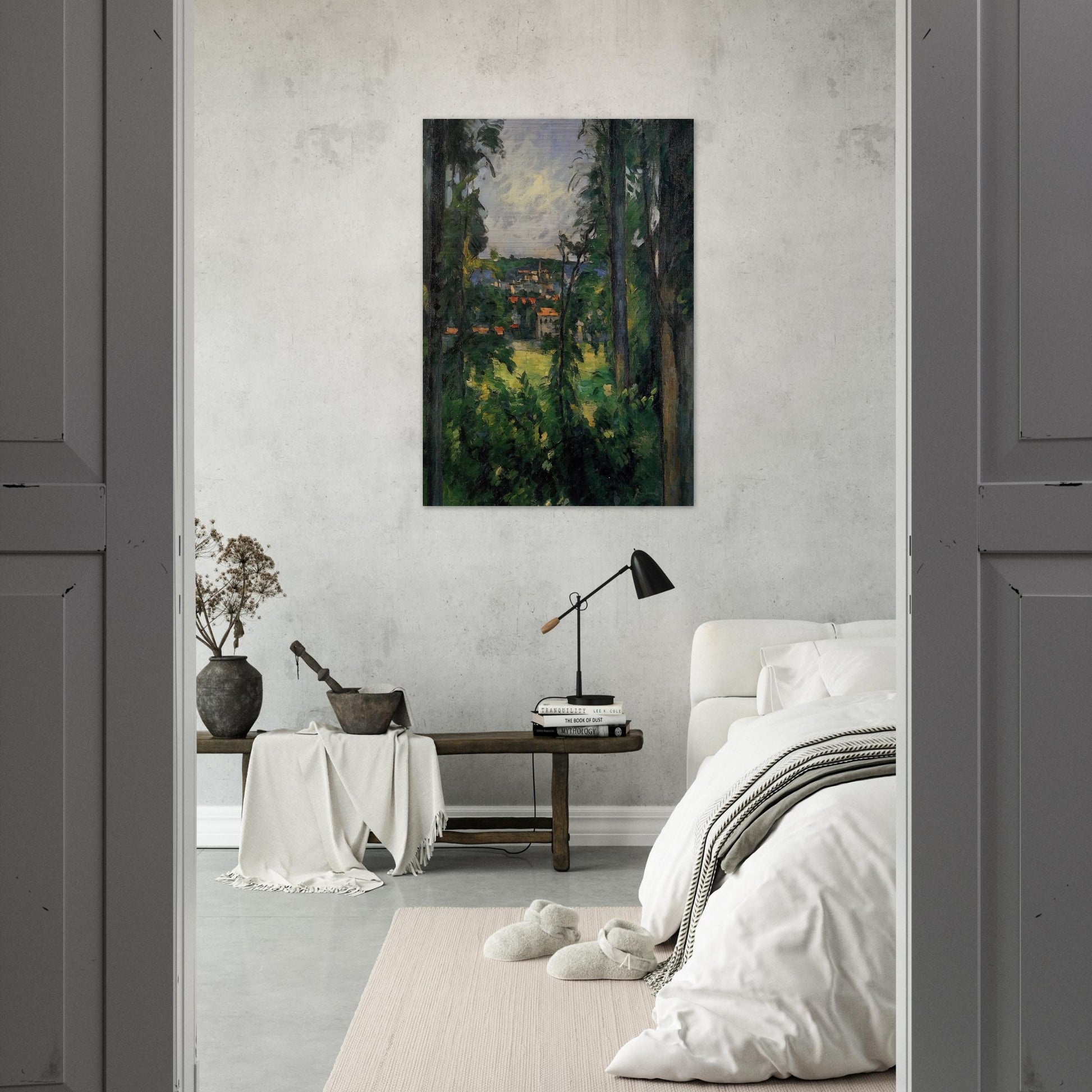 Auvers. View from Nearby - Paul Cézanne Brushed Aluminum Print - 70x100 cm / 28x40 inches | Paul Cézanne Aluminum Print | Paul Cézanne Prints