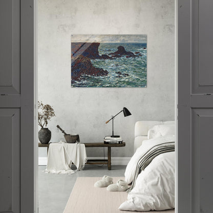 Rocks at Port Coton, the Lion Rock - claude monet Acrylic Print - 70x100 cm / 28x40″ inches