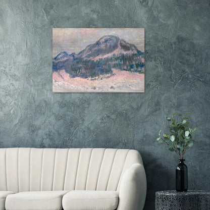 Mount Kolsaas, Rose Reflection - claude monet Brushed Aluminum Print - 70x100 cm / 28x40 inches | claude monet Aluminum Print | claude monet Prints