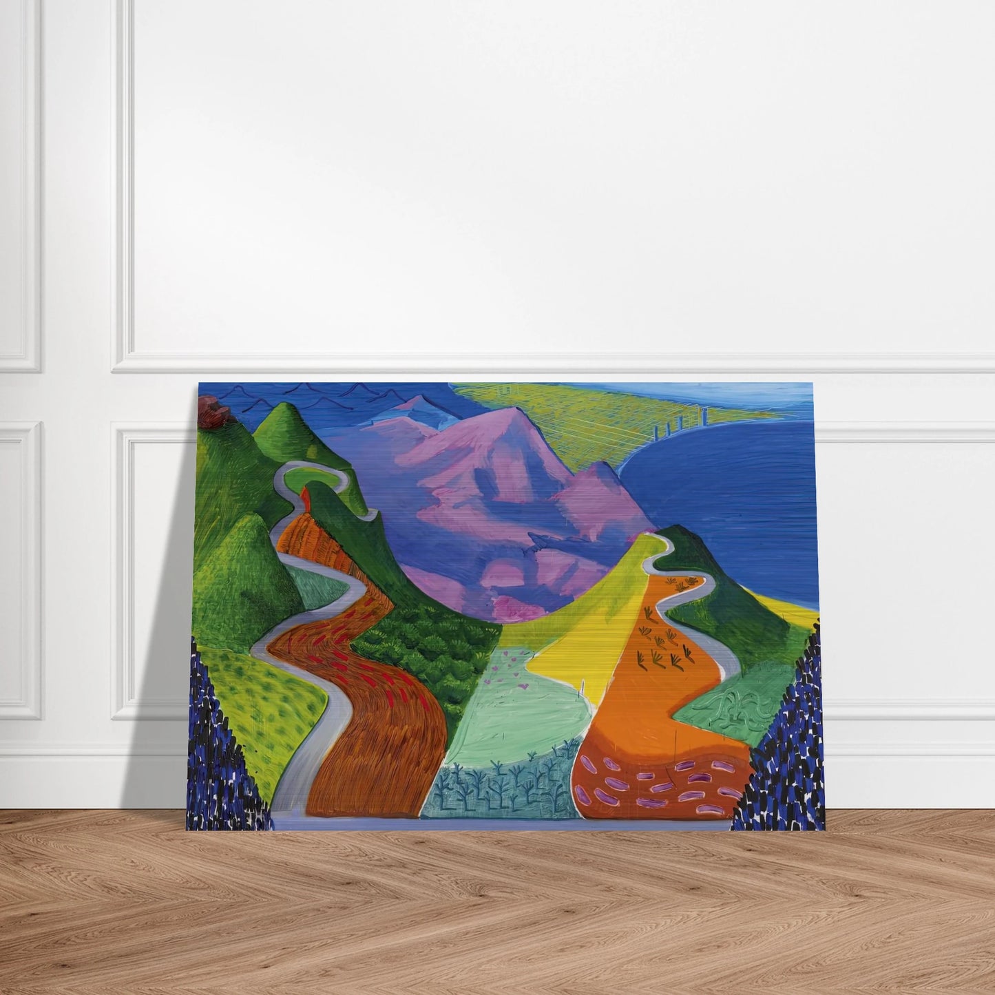 David Hockney - David Hockney Brushed Aluminum Print - 70x100 cm / 28x40 inches | David Hockney Aluminum Print | David Hockney Prints