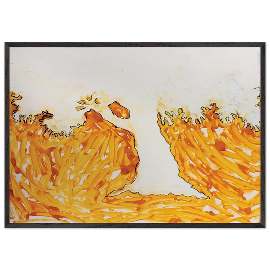 Larbre en automne - Art Informel - Mario Schifano Framed Art Print – Black Wooden Frame - Default Title - -Framed Art Print