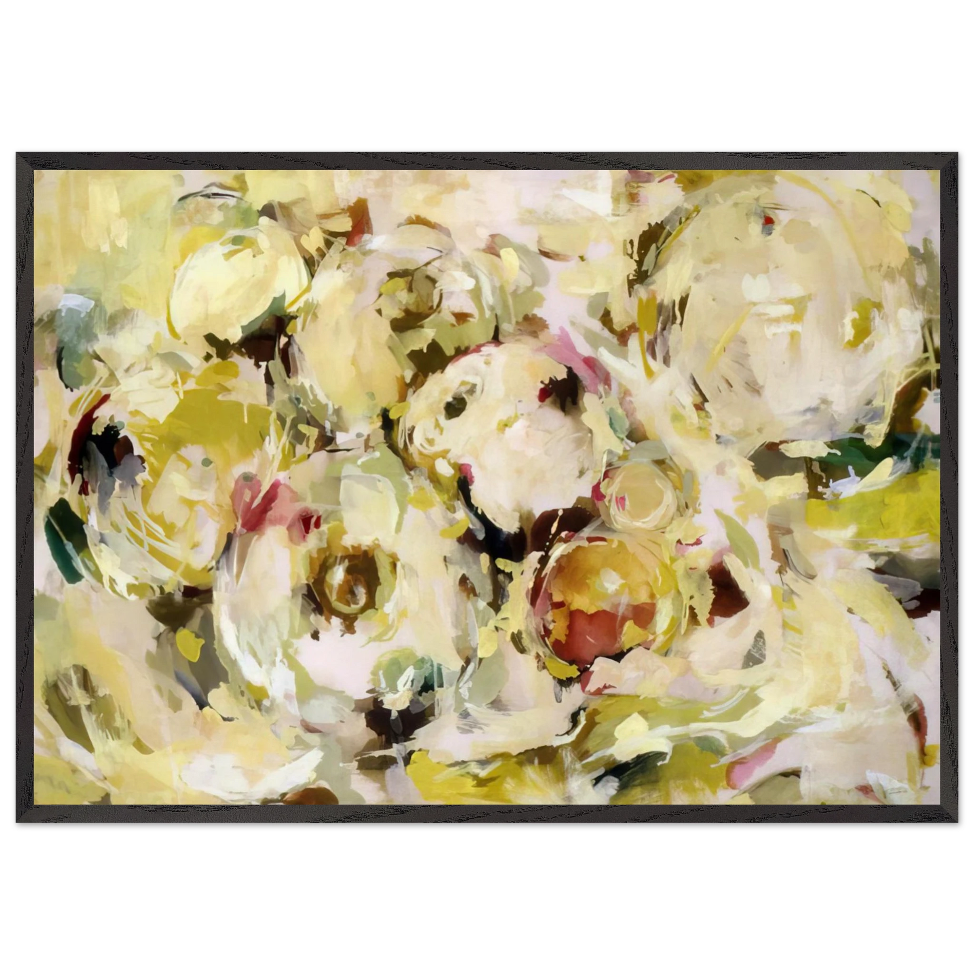 STILL LIFE WITH GRAPEFRUITS 1954 - Audrey Flack Framed Art Print – Black Wooden Frame - Default Title - -Framed Art Print