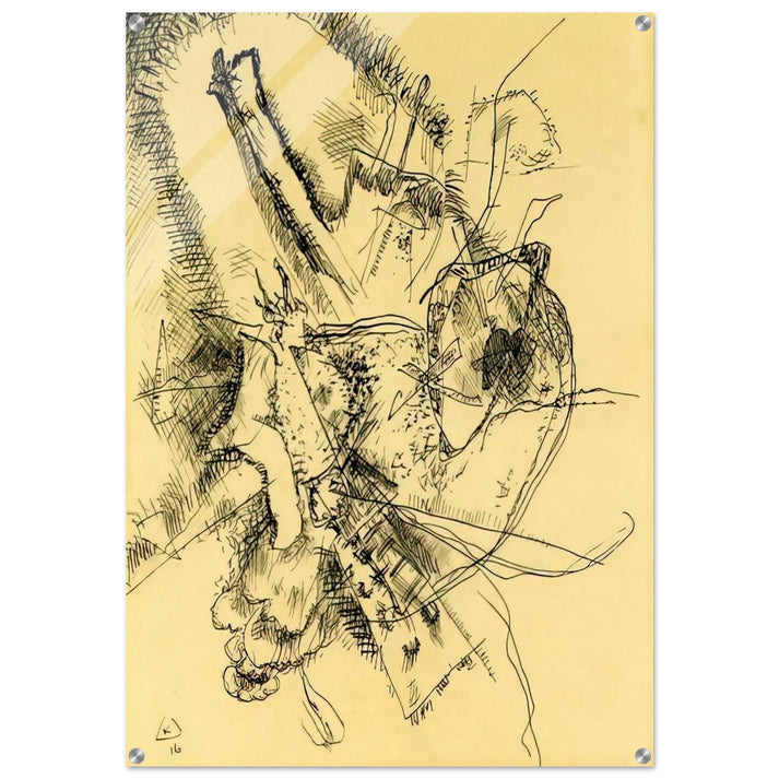 DRAWING FOR ETCHING II 1916 - Wassily Kandinsky Acrylic Print - 70x100 cm / 28x40″ inches
