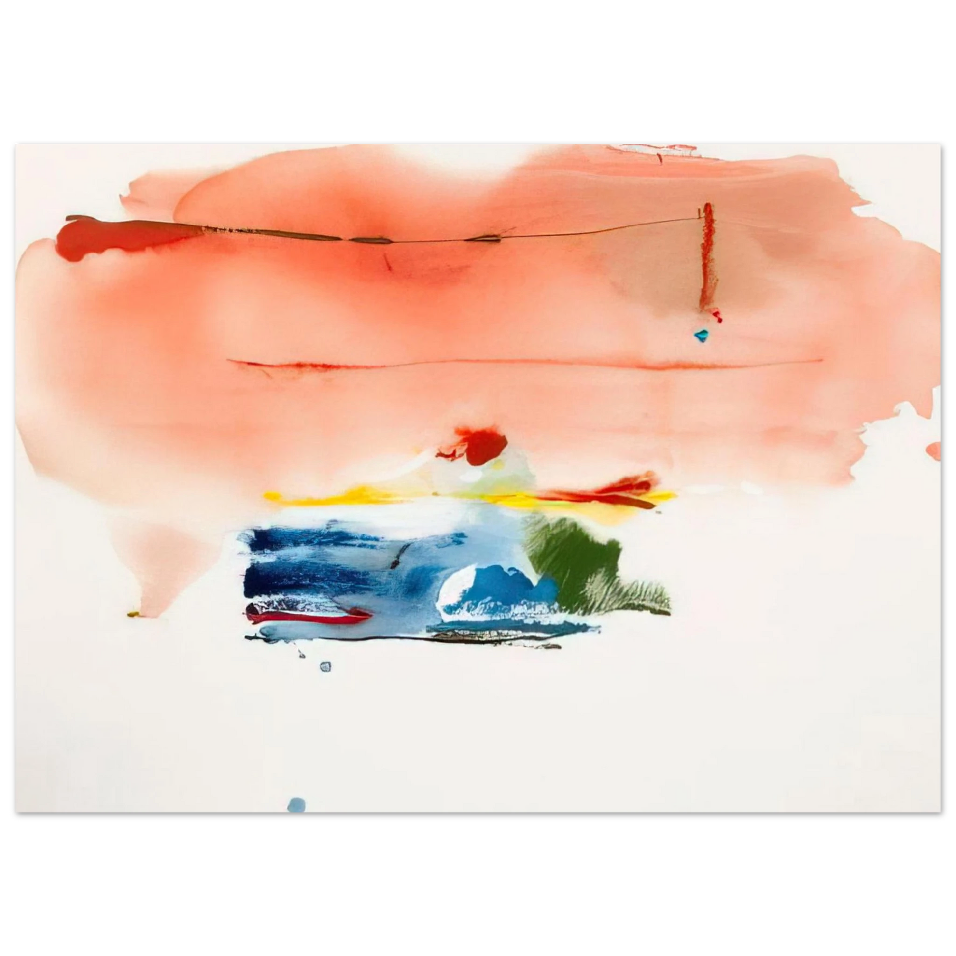 Helen Frankenthaler - Santa Fe II - 1986 Wall art - 70x100 cm / 28x40 inches - Fine Art Poster - -