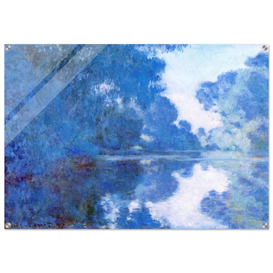 Morning on the Seine - claude monet Acrylic Print - 70x100 cm / 28x40″ inches | claude monet Wall Art | claude monet Prints