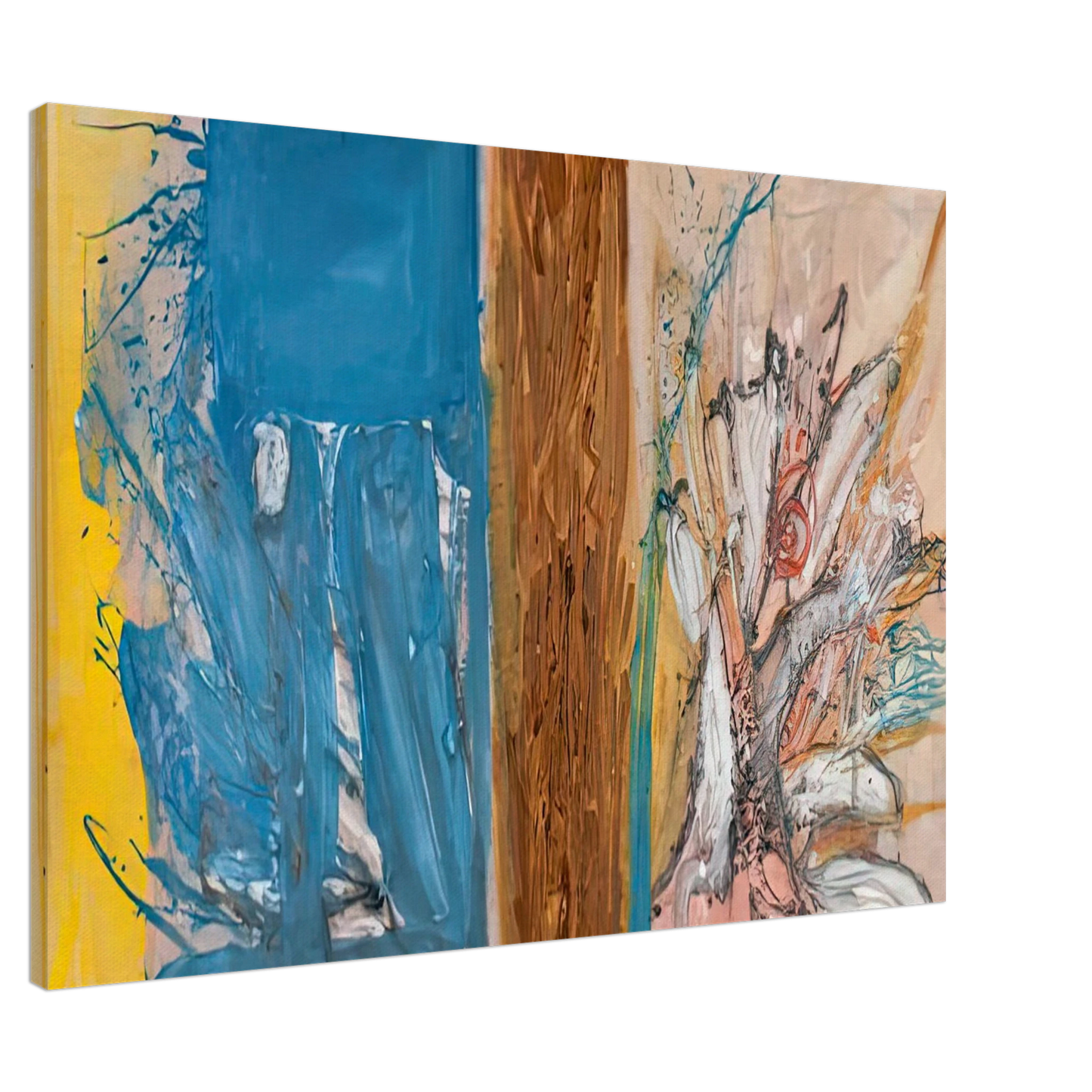 Helen Frankenthaler - The Façade, 1954- Wall Art - 30x40 cm / 12x16 inches - Premium Wooden Framed Poster With Fine Art Paper - White frame