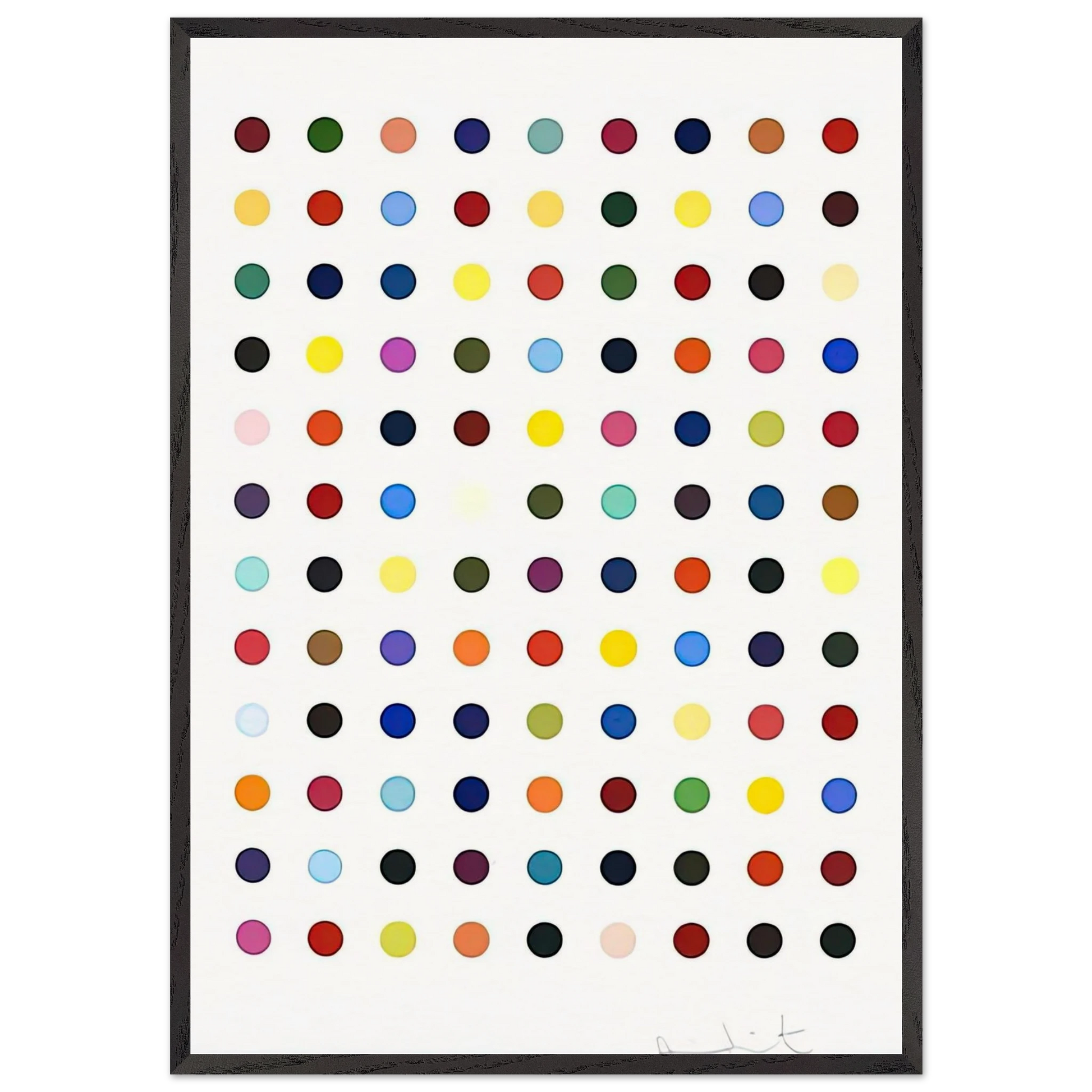 FLUMEQUINE - Damien Hirst Framed Art Print – Black Wooden Frame - Default Title - -Framed Art Print