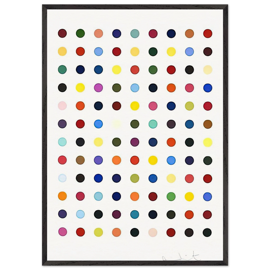 FLUMEQUINE - Damien Hirst Framed Art Print – Black Wooden Frame - Default Title - -Framed Art Print