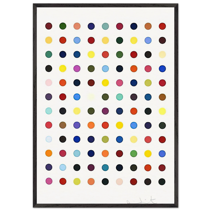 FLUMEQUINE - Damien Hirst 70x100 cm / 28x40 inches Framed Art Print – Black Wooden Frame