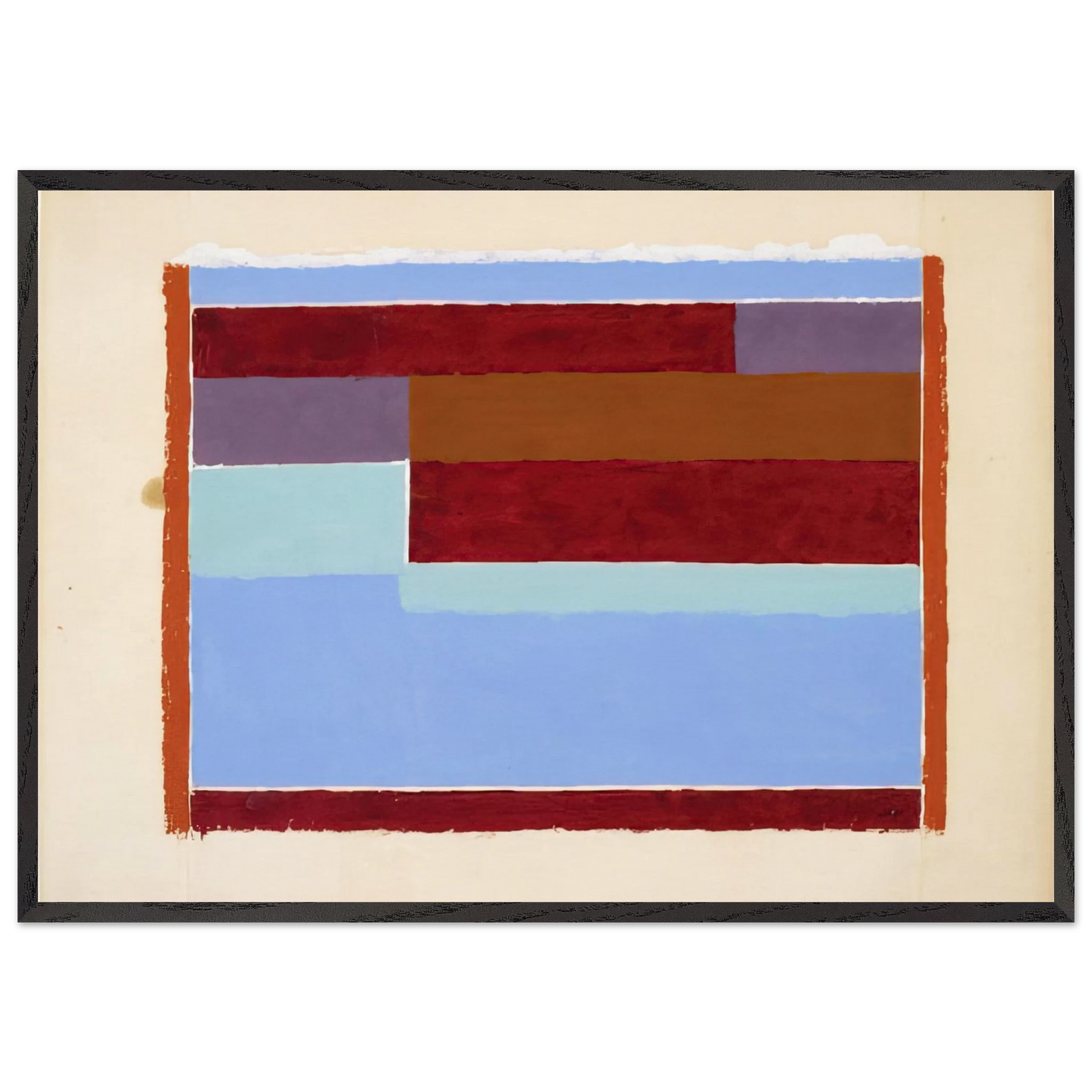 UNTITLED ABSTRACTION VIII 1937 - Josef Albers Framed Art Print – Black Wooden Frame - Default Title - -Framed Art Print