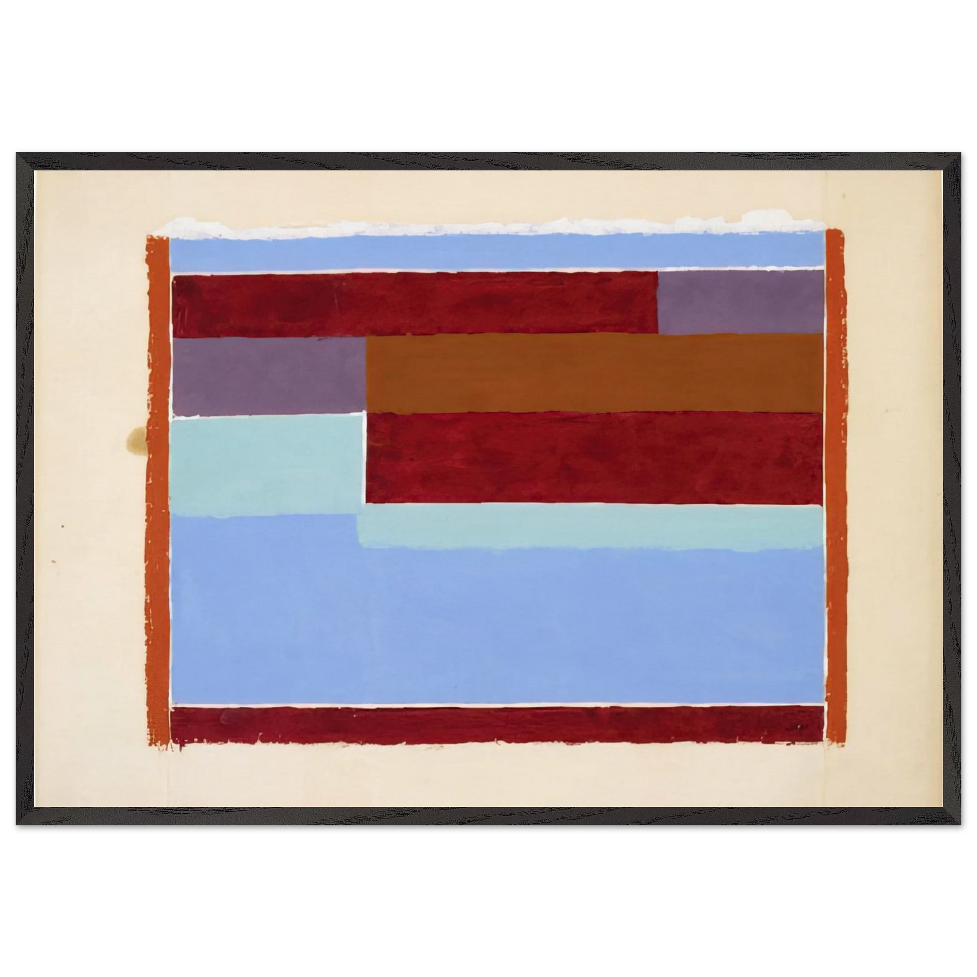 UNTITLED ABSTRACTION VIII 1937 - Josef Albers Framed Art Print – Black Wooden Frame - Default Title - -Framed Art Print