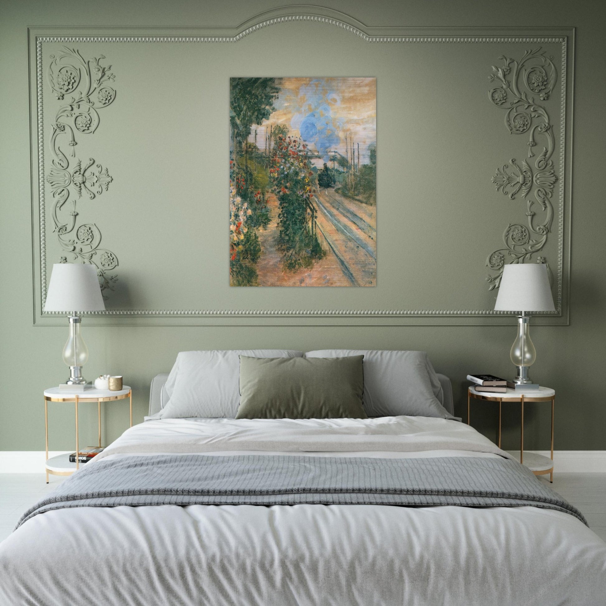Arriving at Montegeron - claude monet Brushed Aluminum Print - 70x100 cm / 28x40 inches | claude monet Aluminum Print | claude monet Prints