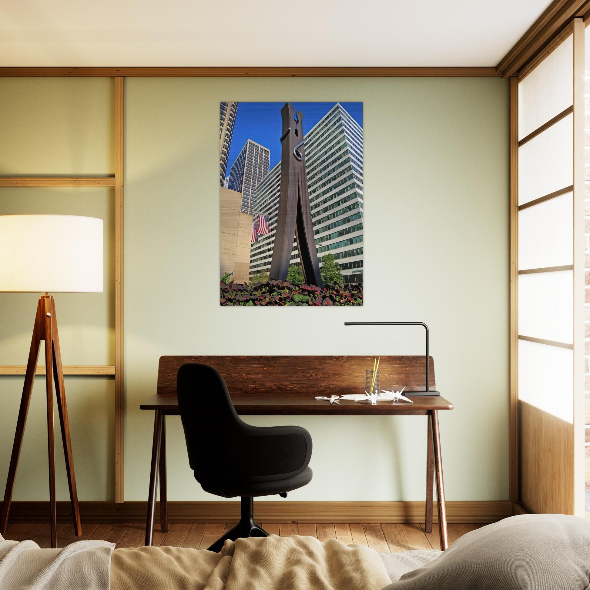 CLOTHESPIN 1976 - Claes Oldenburg Brushed Aluminum Print - 70x100 cm / 28x40 inches | Claes Oldenburg Aluminum Print | Claes Oldenburg Prints