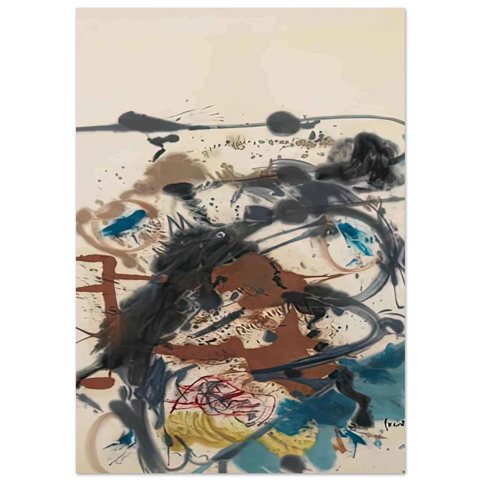 Helen Frankenthaler - Winter Hunt, 1958- Wall Art - 30x40 cm / 12x16 inches - Fine Art Poster - -