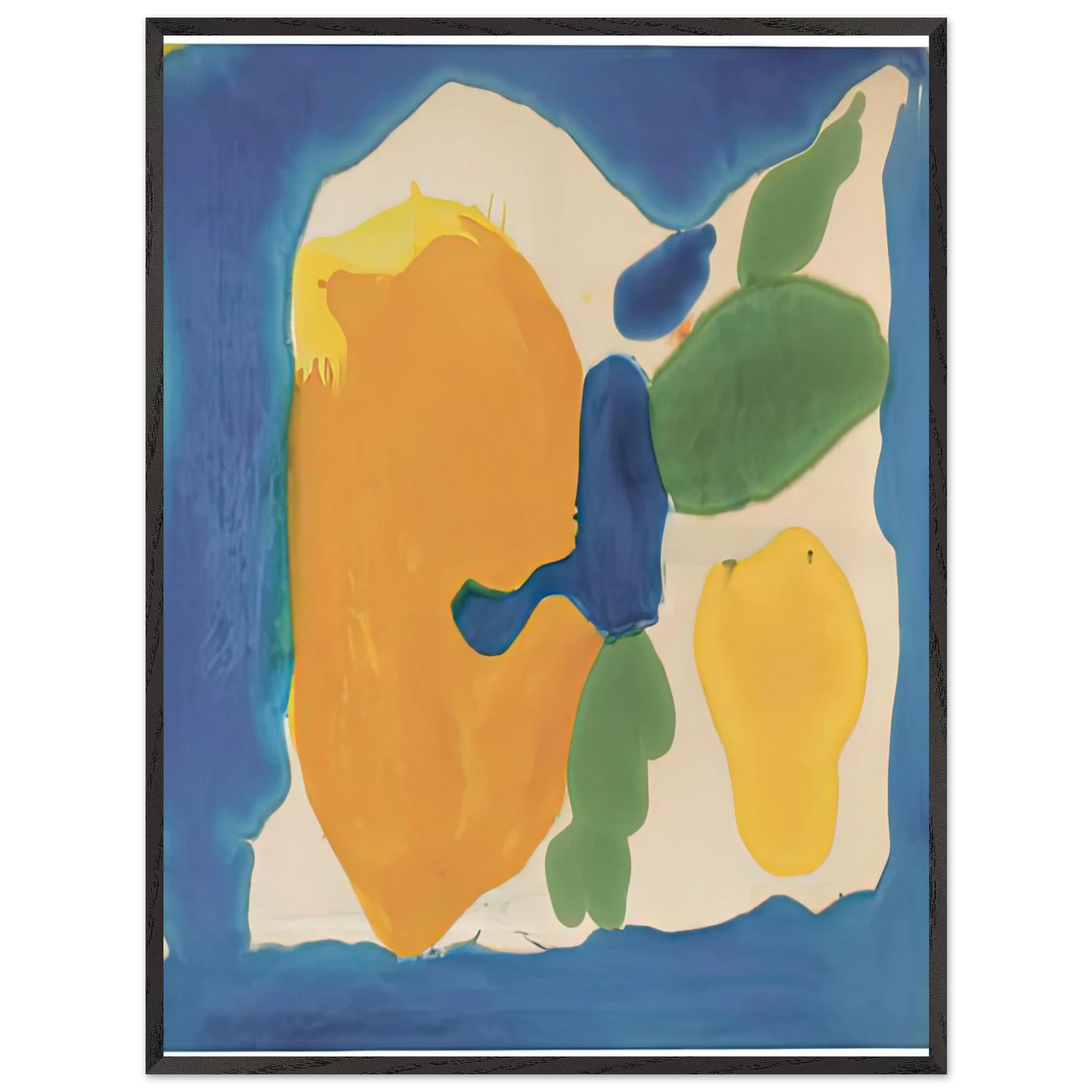 Helen Frankenthaler - Provincetown Window, 1963-64- Wall Art - 60x80 cm / 24x32 inches - Premium Wooden Framed Poster With Fine Art Paper - White frame