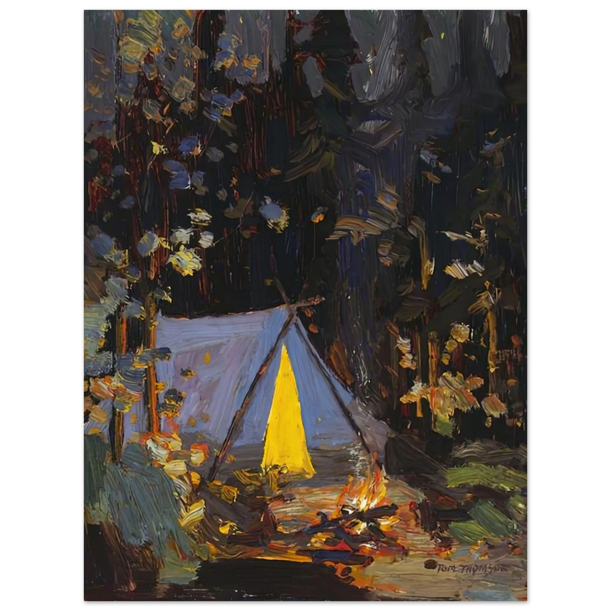 Tom Thomson - CAMPFIRE 1916 Fine Art Poster - Default Title