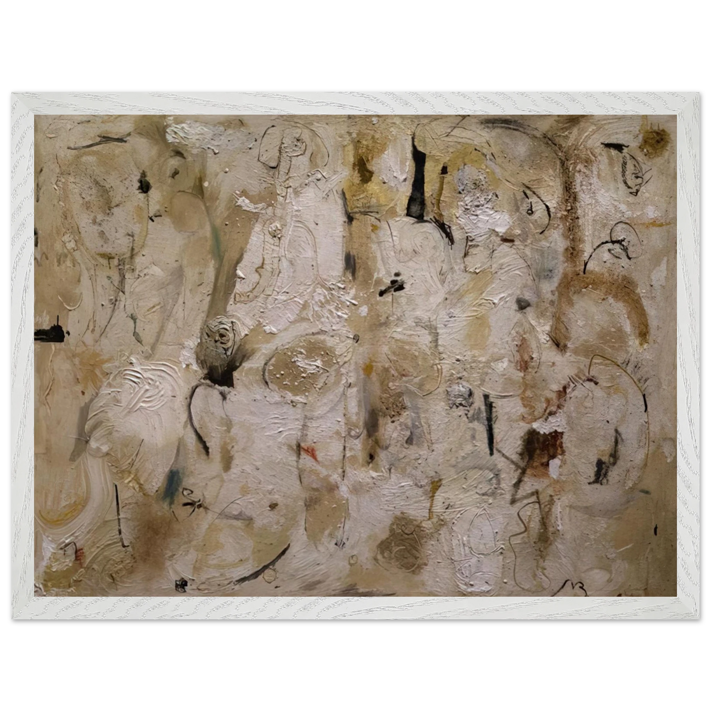 Helen Frankenthaler - Painted on 21st Street - 1951 Wall art - A2 (42 x 59.4  cm) - Premium Wooden Framed Poster With Fine Art Paper - Wood frame