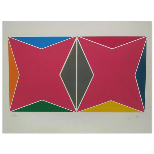 Larry Zox - Geometric Composition - Hard Edge Painting Fine Art Poster - Default Title
