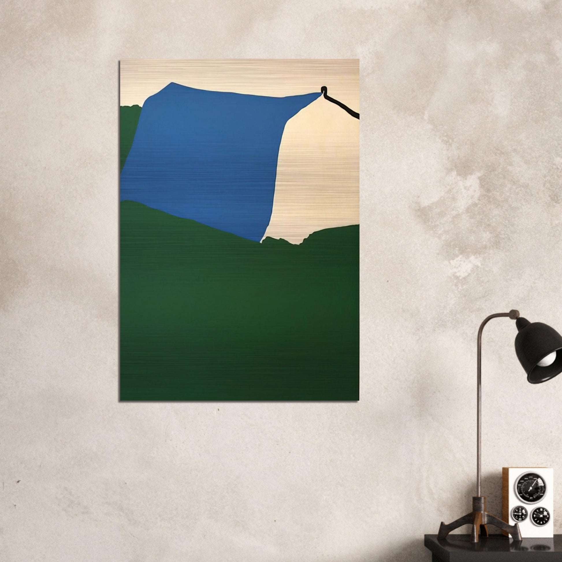 Camping II - 1970 - Ralston Crawford Brushed Aluminum Print - 70x100 cm / 28x40 inches | Ralston Crawford Aluminum Print | Ralston Crawford Prints