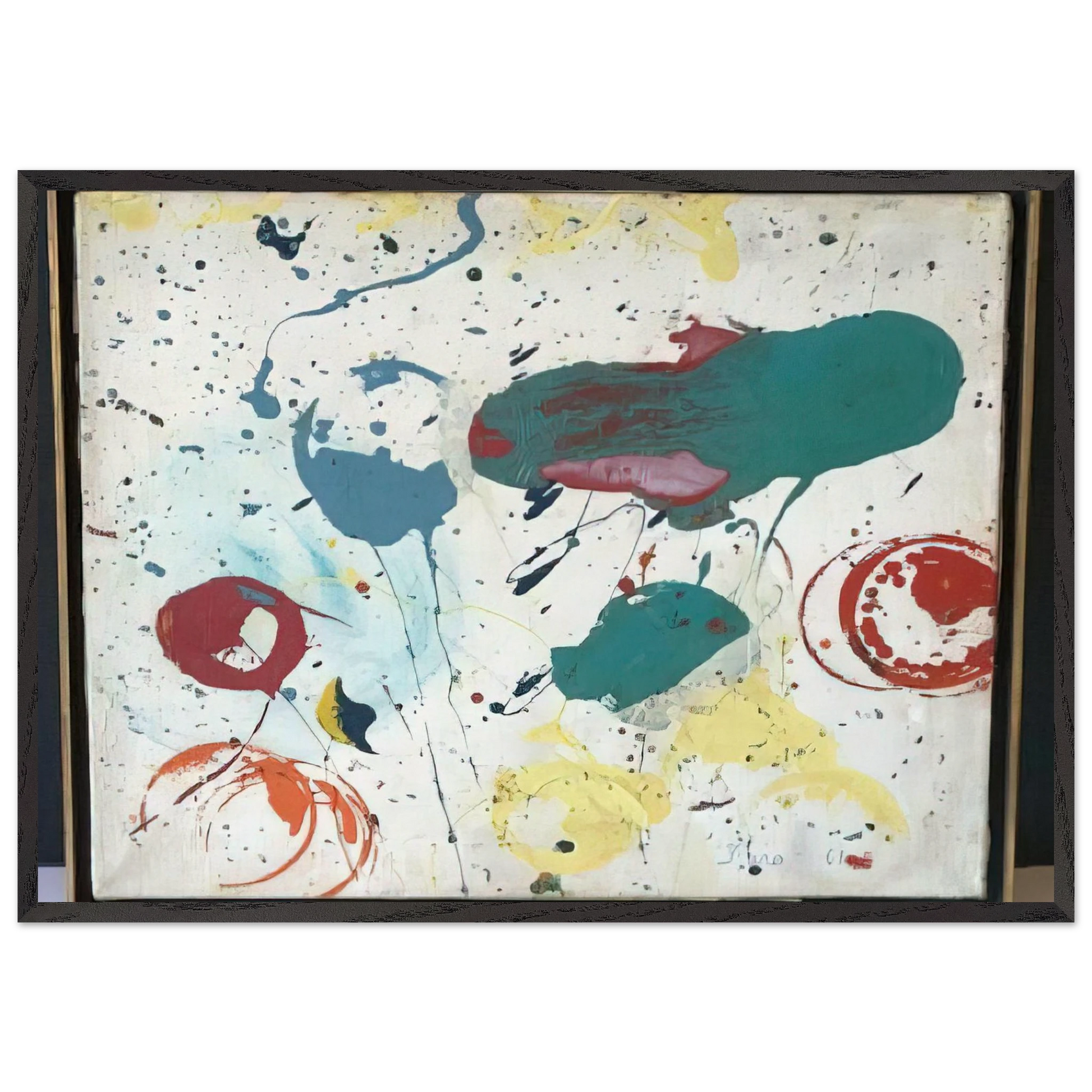 UNTITLED 1961 N2 - Taro Yamamoto Framed Art Print – Black Wooden Frame - Default Title - -Framed Art Print