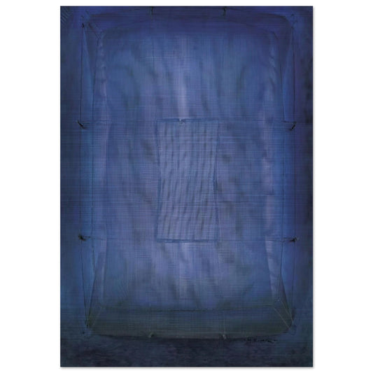 Azul - Art Informel - Manuel Rivera Brushed Aluminum Print - 70x100 cm / 28x40 inches | Manuel Rivera Aluminum Print | Manuel Rivera Prints