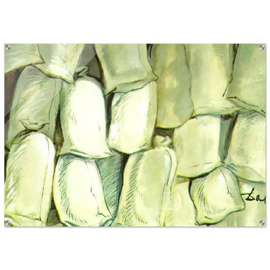 SET DESIGN FOR THE BALLET LOS SACOS DEL MOLINERO 3 - Salvador Dali Acrylic Print - 70x100 cm / 28x40″ inches