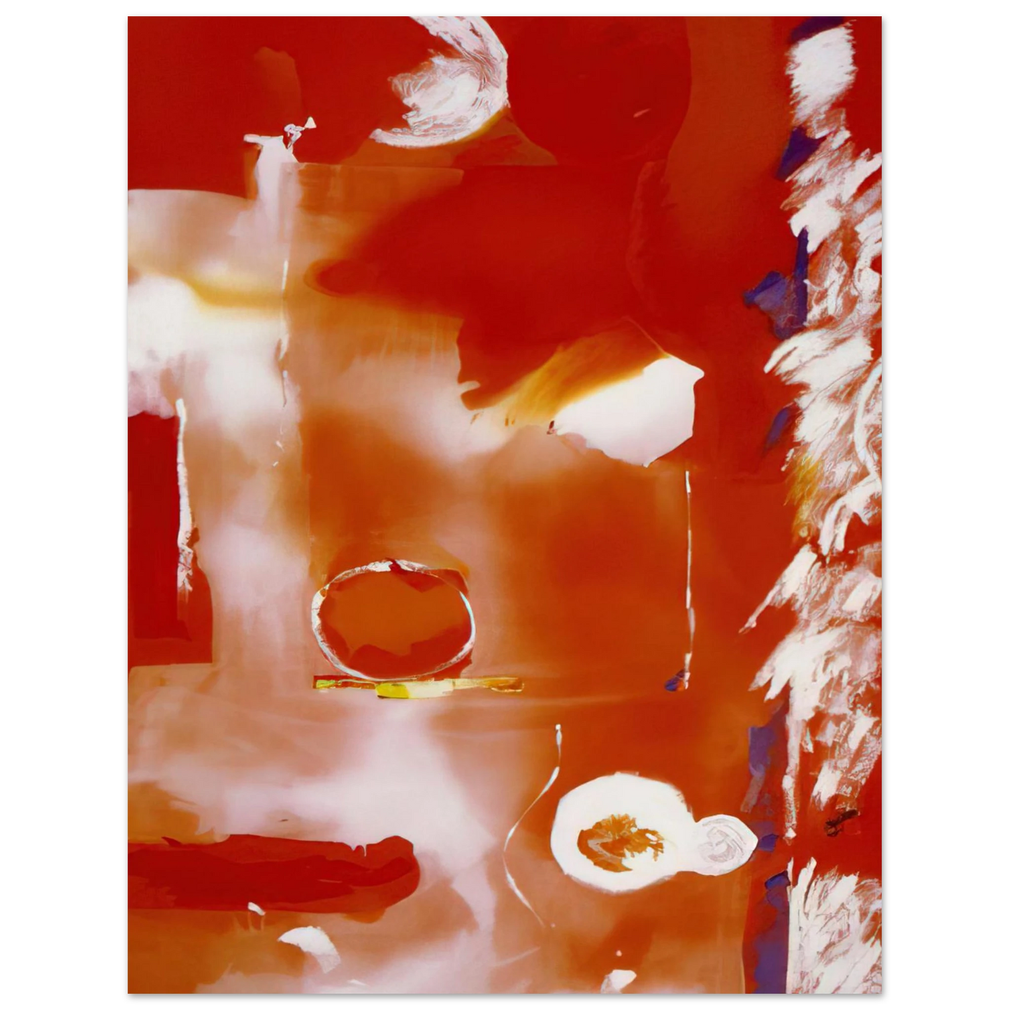 Helen Frankenthaler - Seeing the Moon on a Hot Summer Day - 1987 Wall art - 21x29.7 cm / 8x12" - Fine Art Poster - -