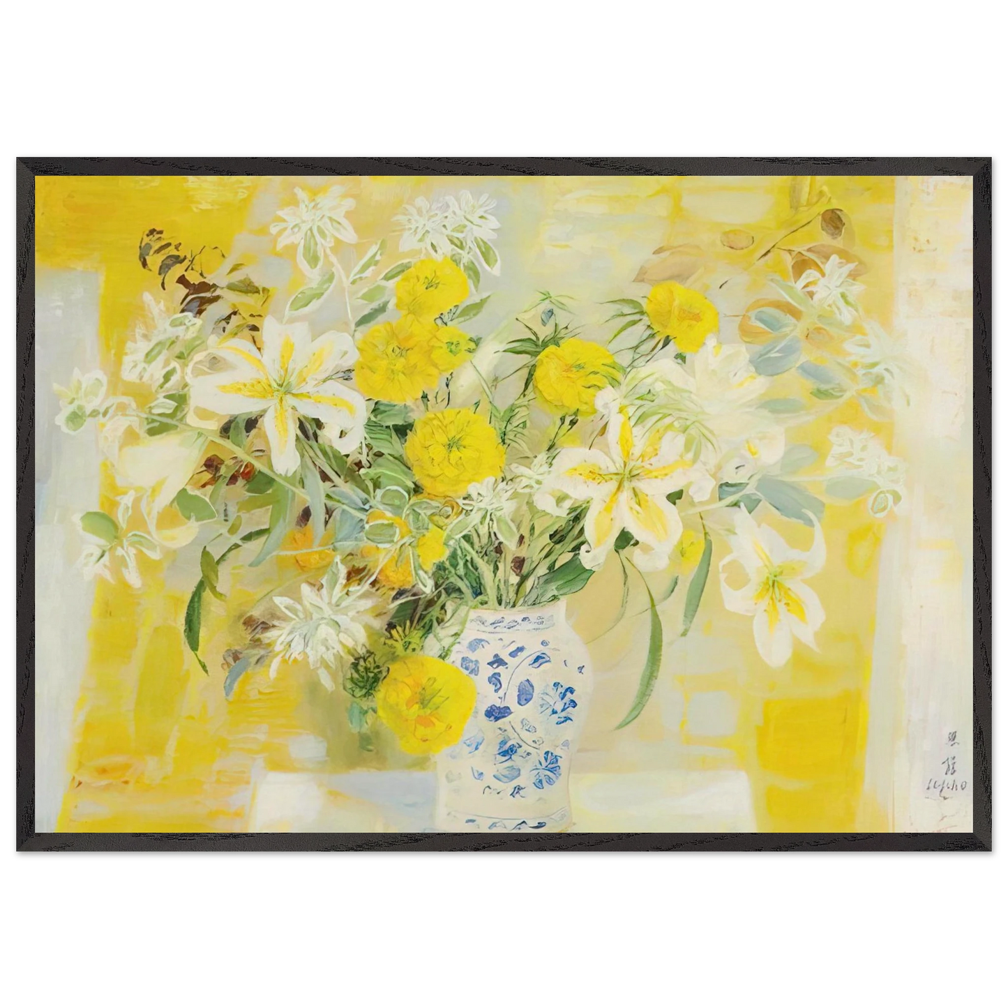 Fleurs - 1971 - Le Pho Framed Art Print – Black Wooden Frame - Default Title - -Framed Art Print