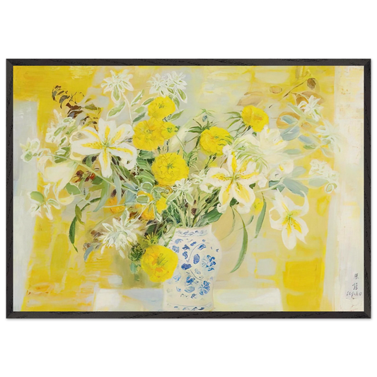 Fleurs - 1971 - Le Pho Framed Art Print – Black Wooden Frame - Default Title - -Framed Art Print