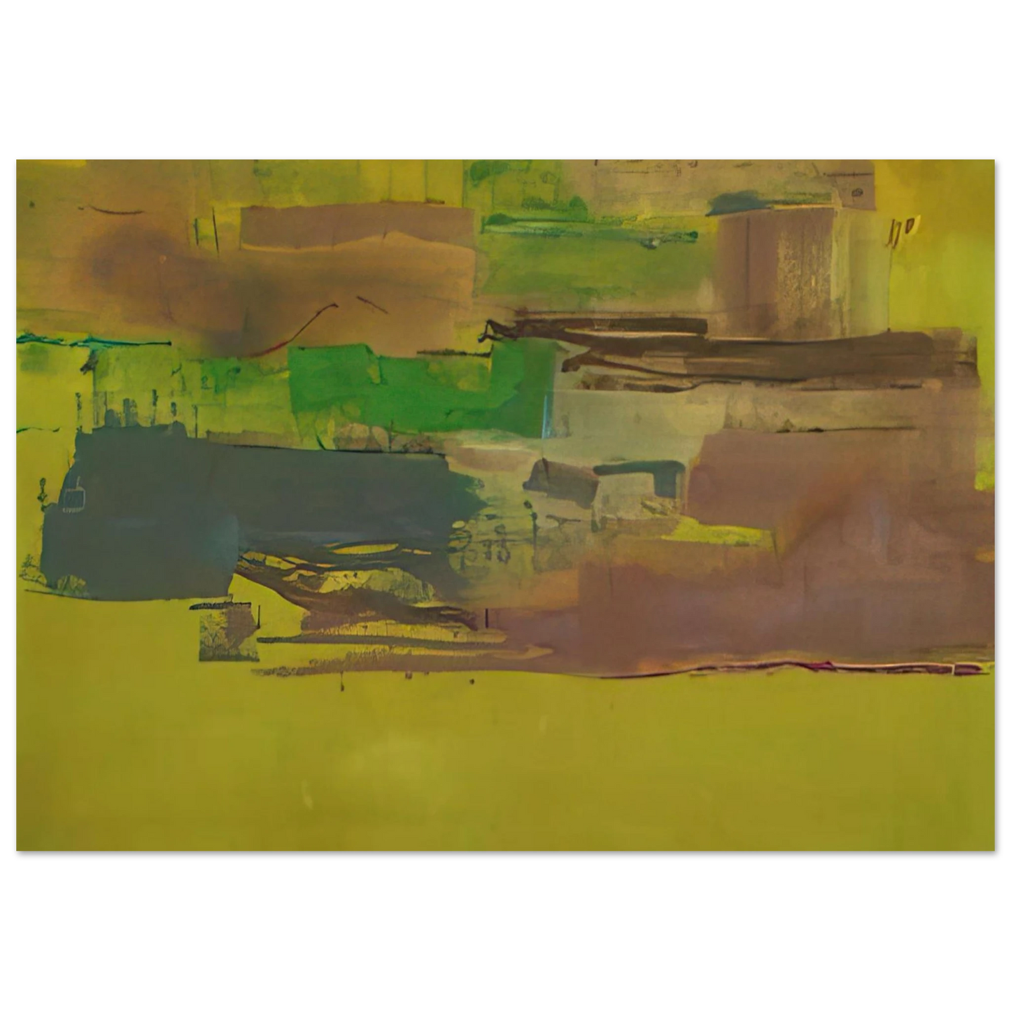 Helen Frankenthaler - August Deep - 1978 Wall art - 50x50 cm / 20x20 inches - Fine Art Poster - -