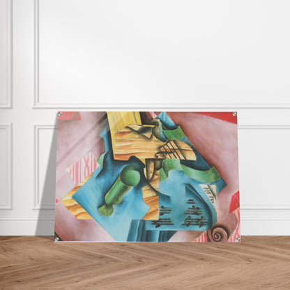VIOLINE AND GLASS 1913 - Juan Gris Acrylic Print - 70x100 cm / 28x40″ inches | Juan Gris Wall Art | Juan Gris Prints