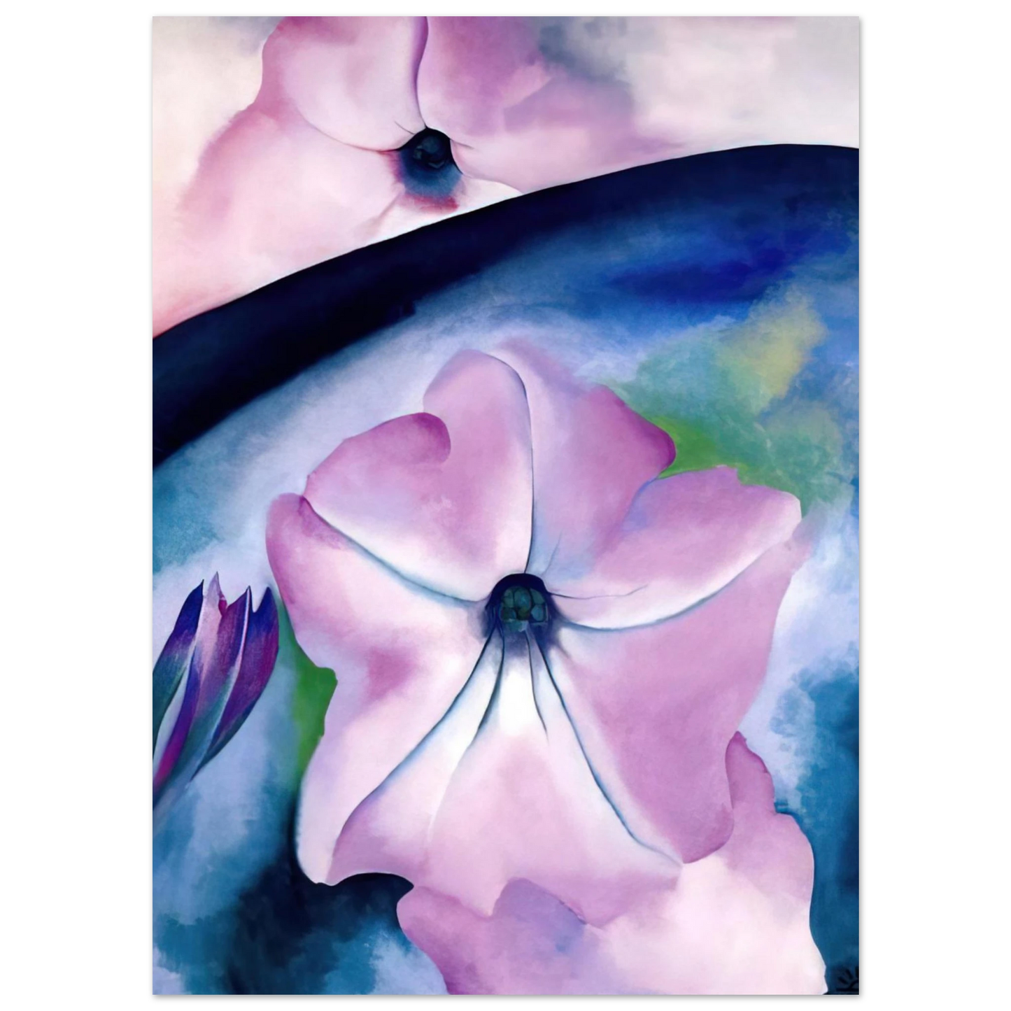 Georgia O'Keeffe - Petunia II Fine Art Poster - 40x60 cm / 16x24 inches