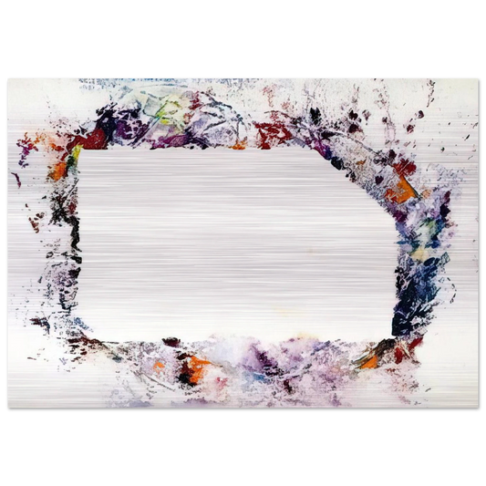 Untitled  SF218S  - Sam Francis Brushed Aluminum Print - 70x100 cm / 28x40 inches | Sam Francis Aluminum Print | Sam Francis Prints