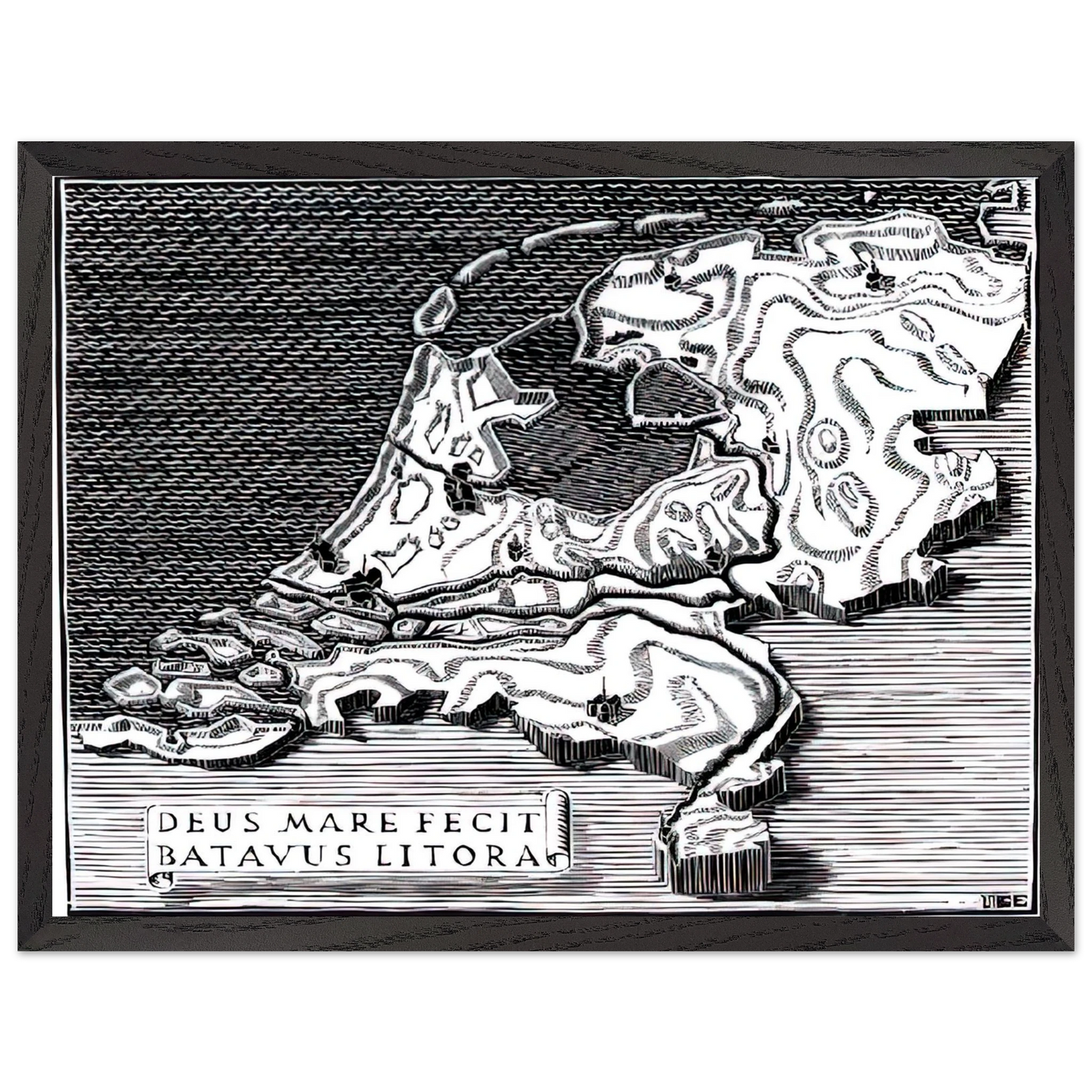 MC Escher - ESCHER (28) Wall Art - 60x80 cm / 24x32 inches - Premium Wooden Framed Poster With Fine Art Paper - White frame