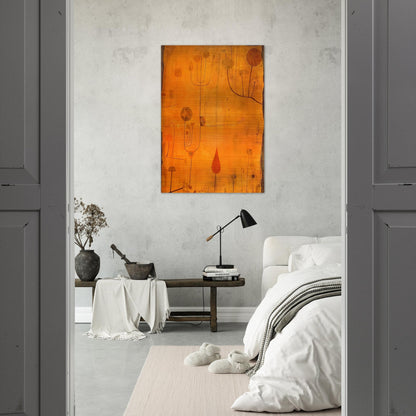 FRUITS ON RED 1930 - Paul Klee Brushed Aluminum Print - 70x100 cm / 28x40 inches | Paul Klee Aluminum Print | Paul Klee Prints
