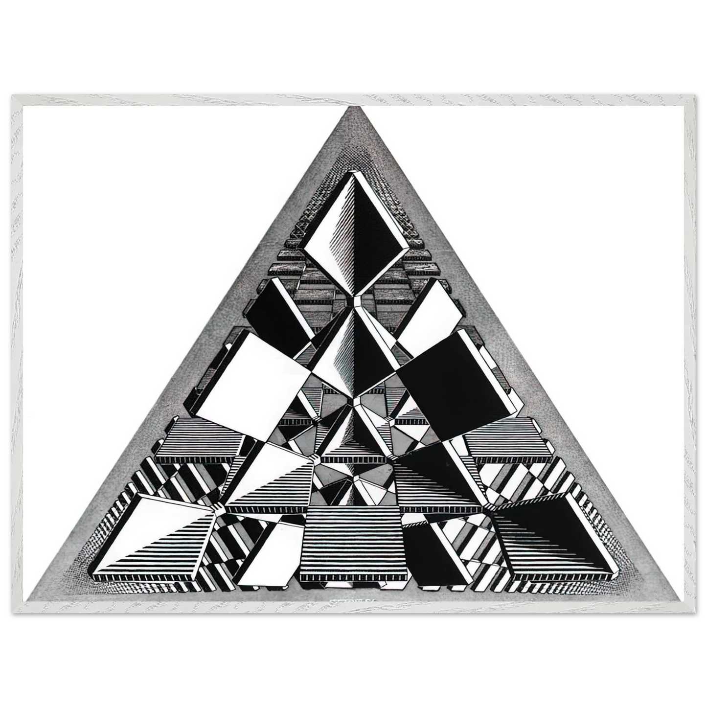 MC Escher - THREE INTERSECTING PLANES Wall Art - 60x80 cm / 24x32 inches - Fine Art Poster - -