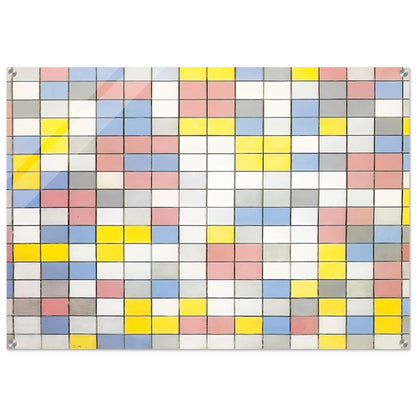 Composition with Grid IX - Piet Mondrian Acrylic Print - 70x100 cm / 28x40″ inches