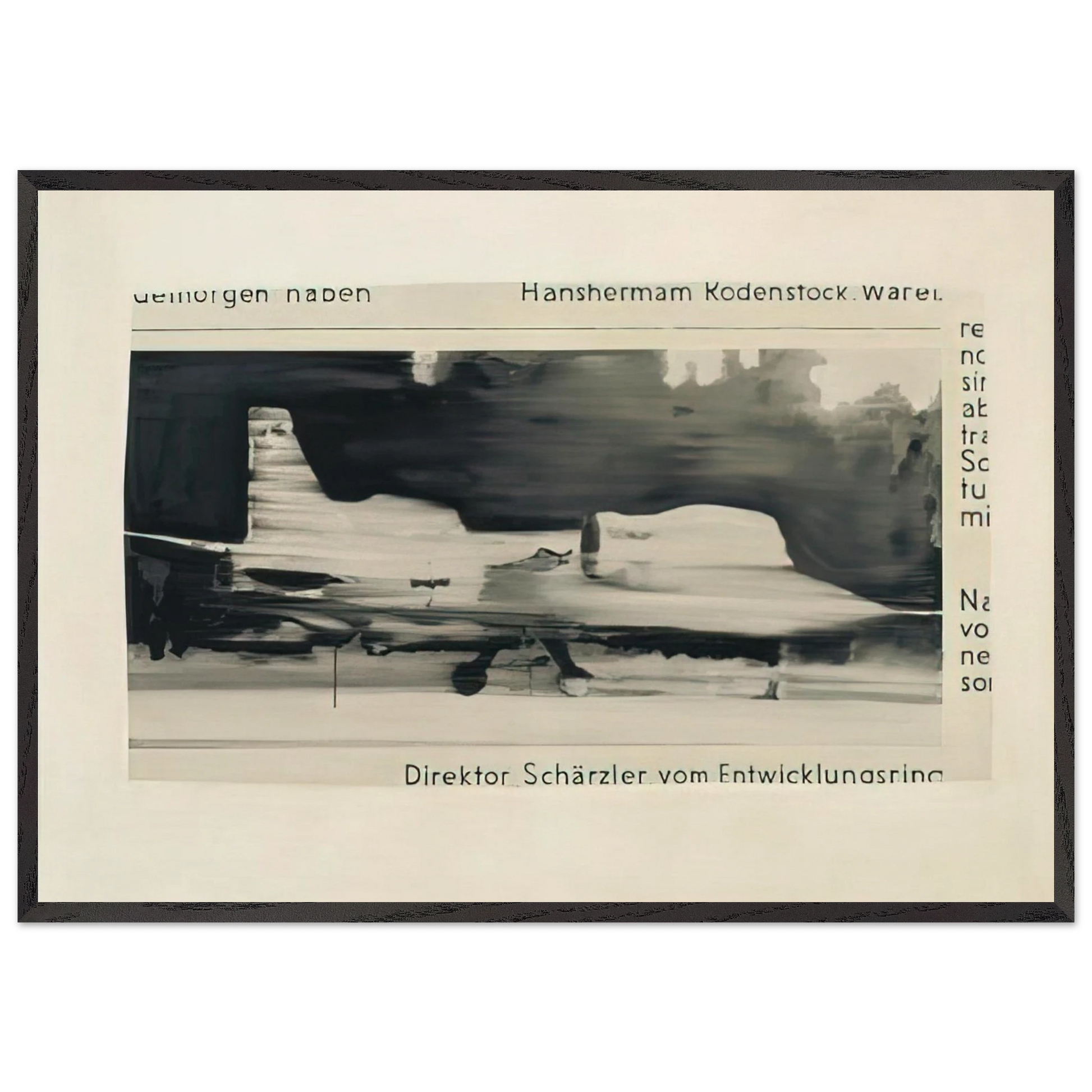 SCHARZLER 1964 - Gerhard Richter Framed Art Print – Black Wooden Frame - Default Title - -Framed Art Print