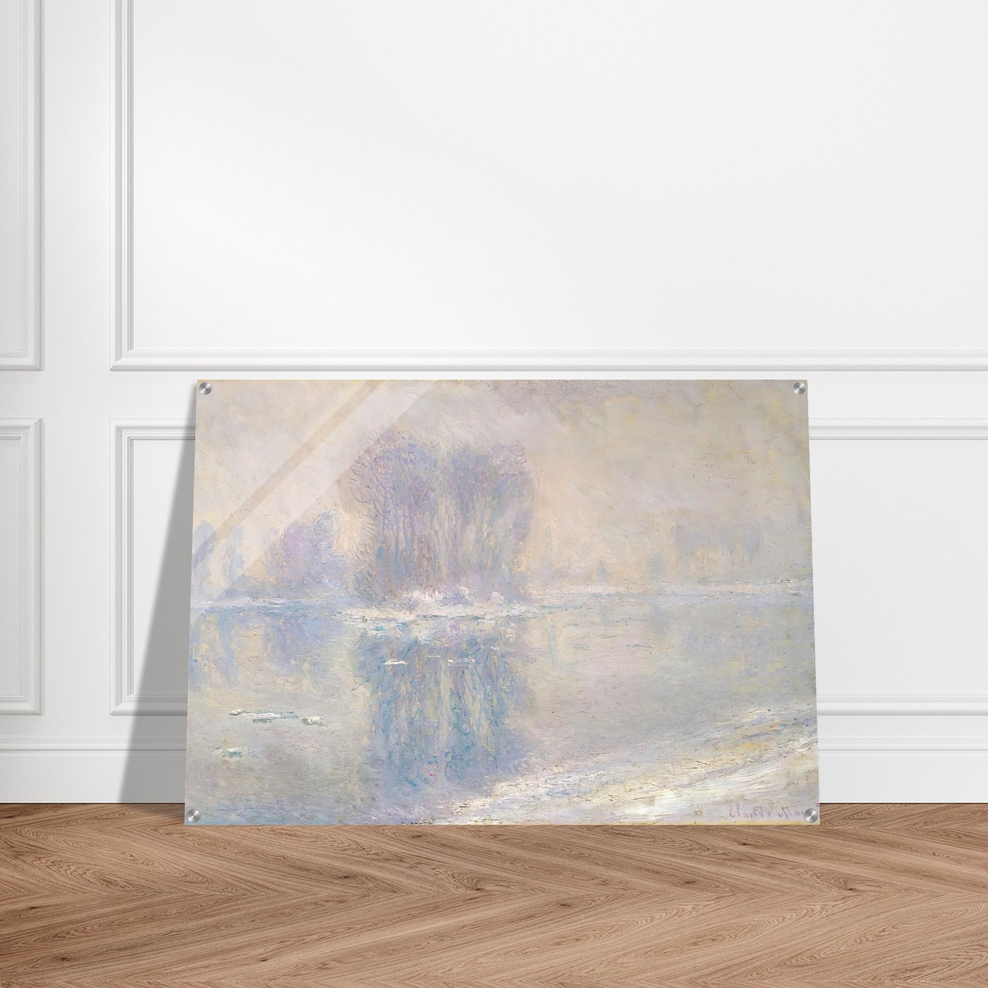 Ice on the Siene at Bennecourt - claude monet Acrylic Print - 70x100 cm / 28x40″ inches
