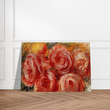Red Roses - Pierre-Auguste Renoir Brushed Aluminum Print - 70x100 cm / 28x40 inches | Pierre-Auguste Renoir Aluminum Print | Pierre-Auguste Renoir Prints