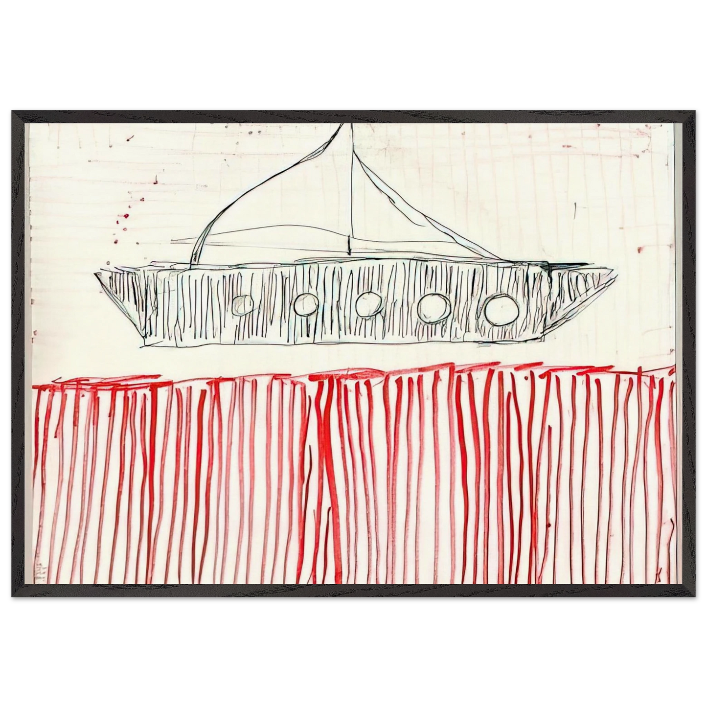 BE CALME OCTOBER 1ST 31ST 2004 0 - Louise Bourgeois Framed Art Print – Black Wooden Frame - Default Title - -Framed Art Print