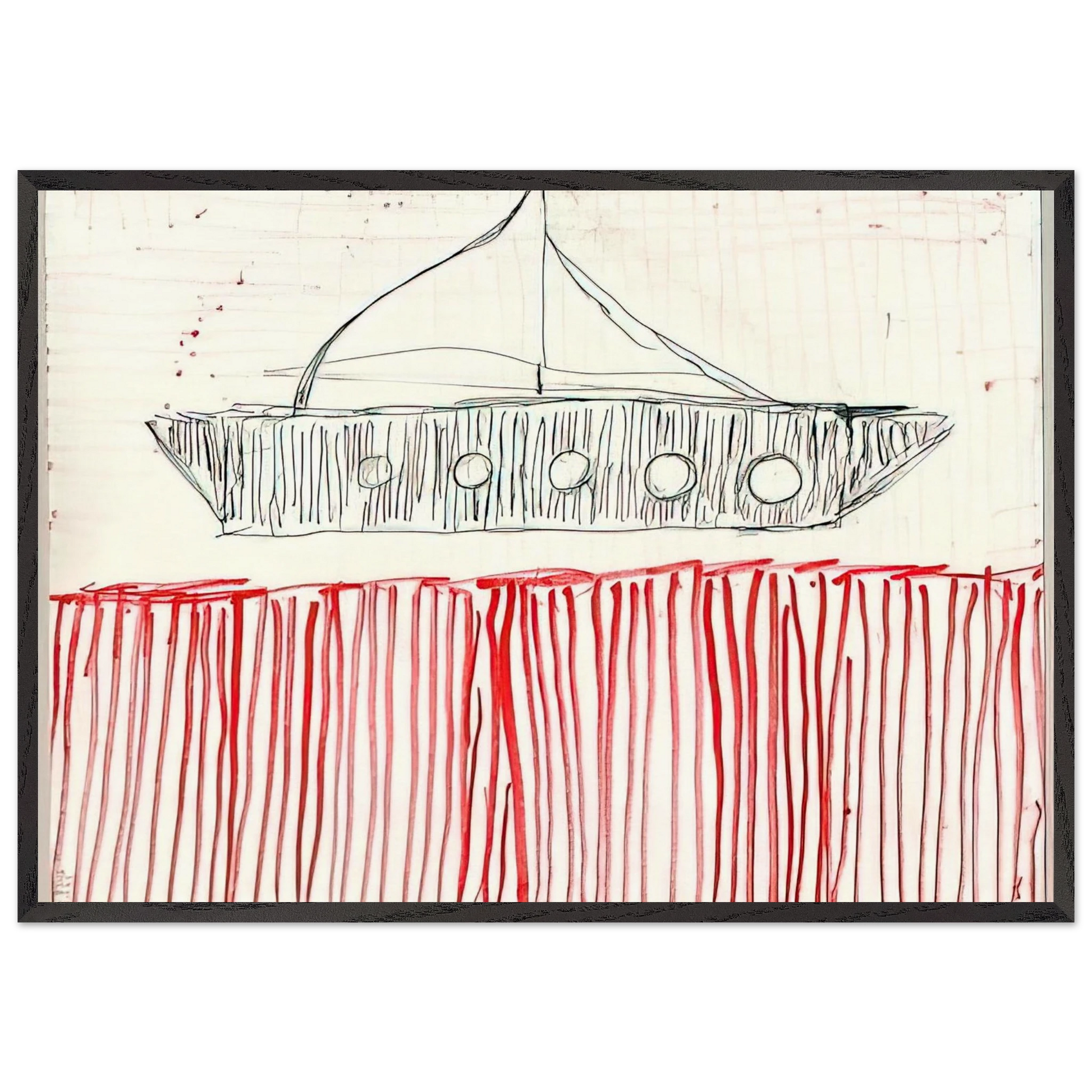 BE CALME OCTOBER 1ST 31ST 2004 0 - Louise Bourgeois Framed Art Print – Black Wooden Frame - Default Title - -Framed Art Print