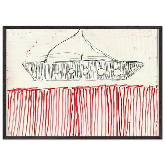 BE CALME OCTOBER 1ST 31ST 2004 0 - Louise Bourgeois Framed Art Print – Black Wooden Frame - Default Title - -Framed Art Print