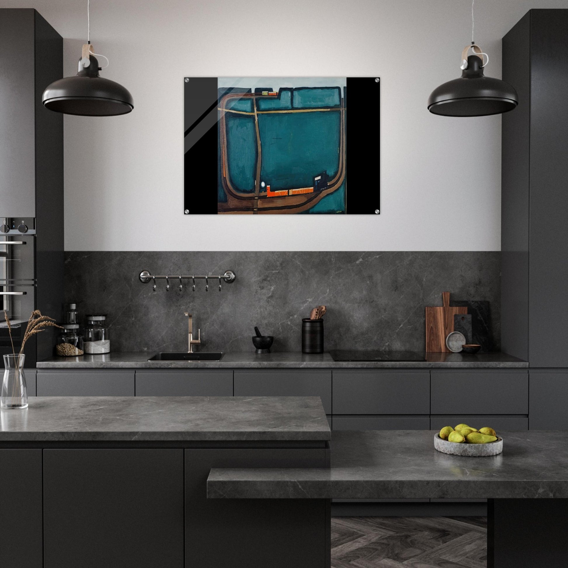 NARROW GAUGE RAILWAY IN THE MOUNTAINS 1963 - Jerzy Nowosielski Acrylic Print - 70x100 cm / 28x40″ inches | Jerzy Nowosielski Wall Art | Jerzy Nowosielski Prints