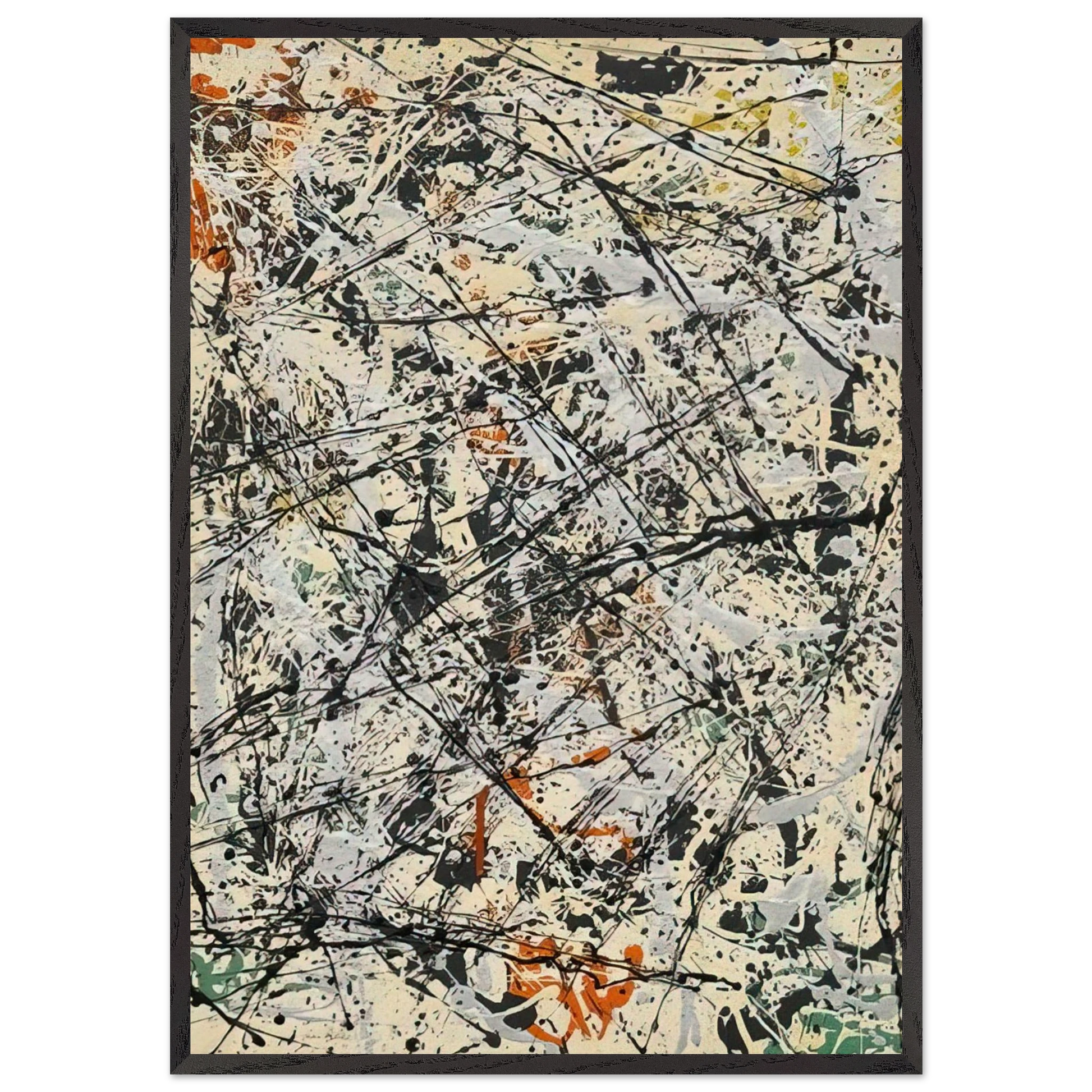 NUMBER 32 1947 - Jackson Pollock Framed Art Print – Black Wooden Frame - Default Title - -Framed Art Print